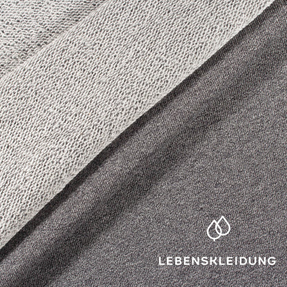 Re-Life Sweat Stoff ungerauht - Salt & Pepper