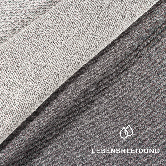 Re-Life Sweat fabric, unbrushed - Salt & Pepper sample