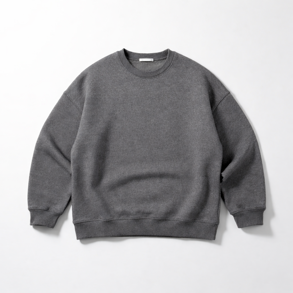 Re-Life Sweat fabric, unbrushed - Salt & Pepper sample