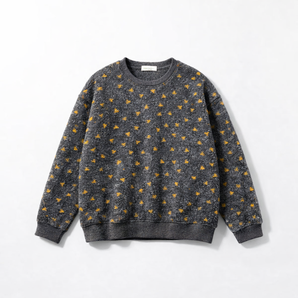 Re-Life Dotted Organic Wool Felt made from Organic Wool and Organic Cotton - Sage