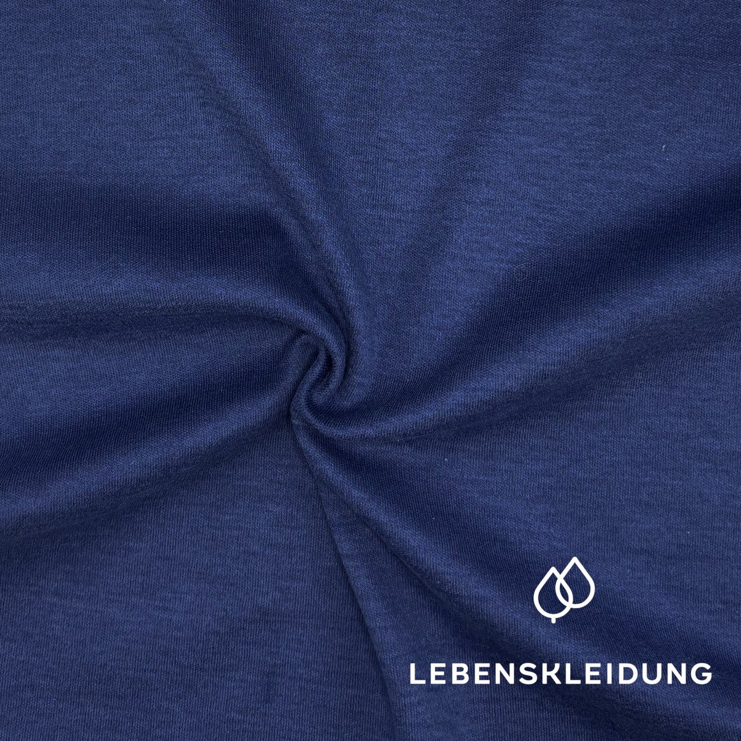Re-Life Organic Cotton Interlock Fabric Navy