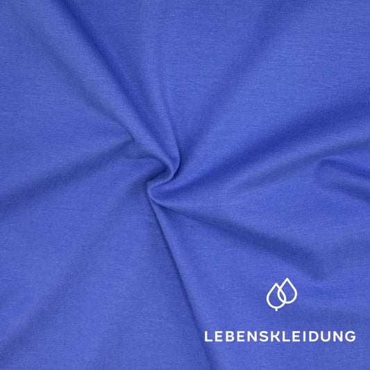 Re-Life Bio Baumwolle Stretch Jersey Stoff Azure Blue