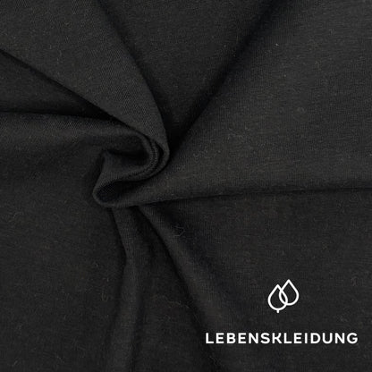 Re-Life Bio Baumwolle Stretch Jersey Stoff Schwarz
