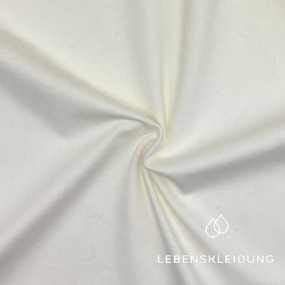 Re-Life Coton biologique Jersey Stretch Tissu Crème