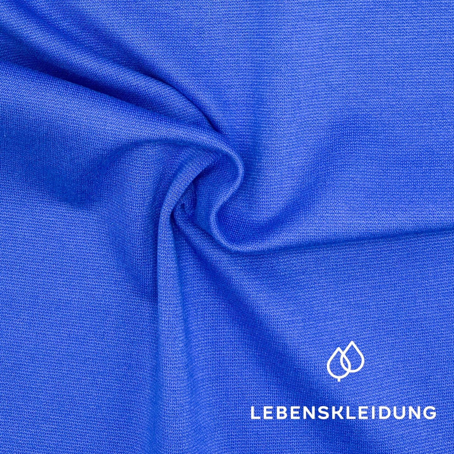 Re-Life Performance Interlock Stoff mit Ecovero Azure Blue