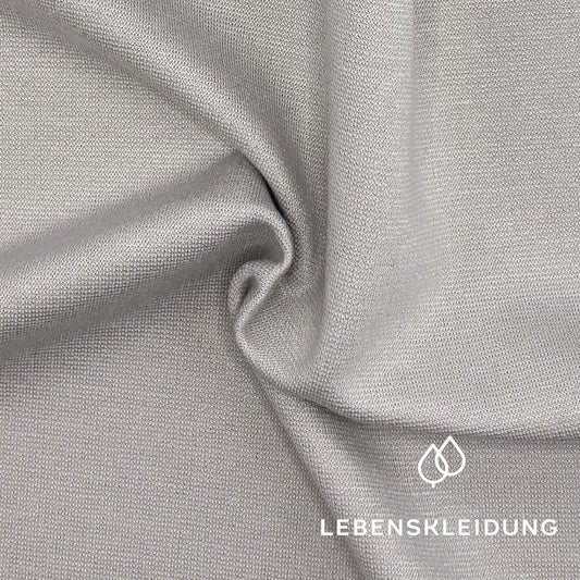 Re-Life Performance Interlock Stoff mit Ecovero Taupe