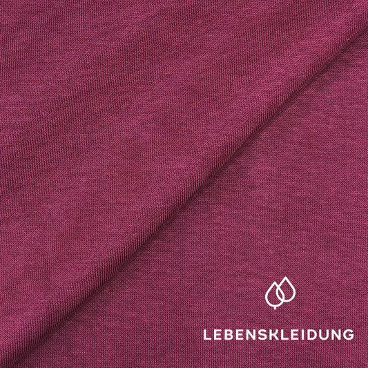 Re-Life Sweatstoff Baumwolle & recyceltes Polyester Merlot