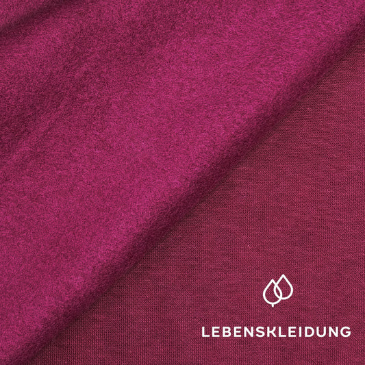 Re-Life Sweatstoff Baumwolle & recyceltes Polyester Merlot