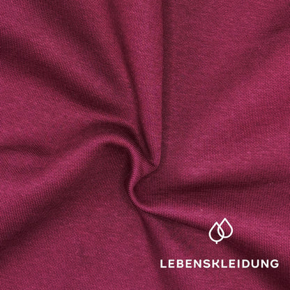 Re-Life Sweatstoff Baumwolle & recyceltes Polyester Merlot