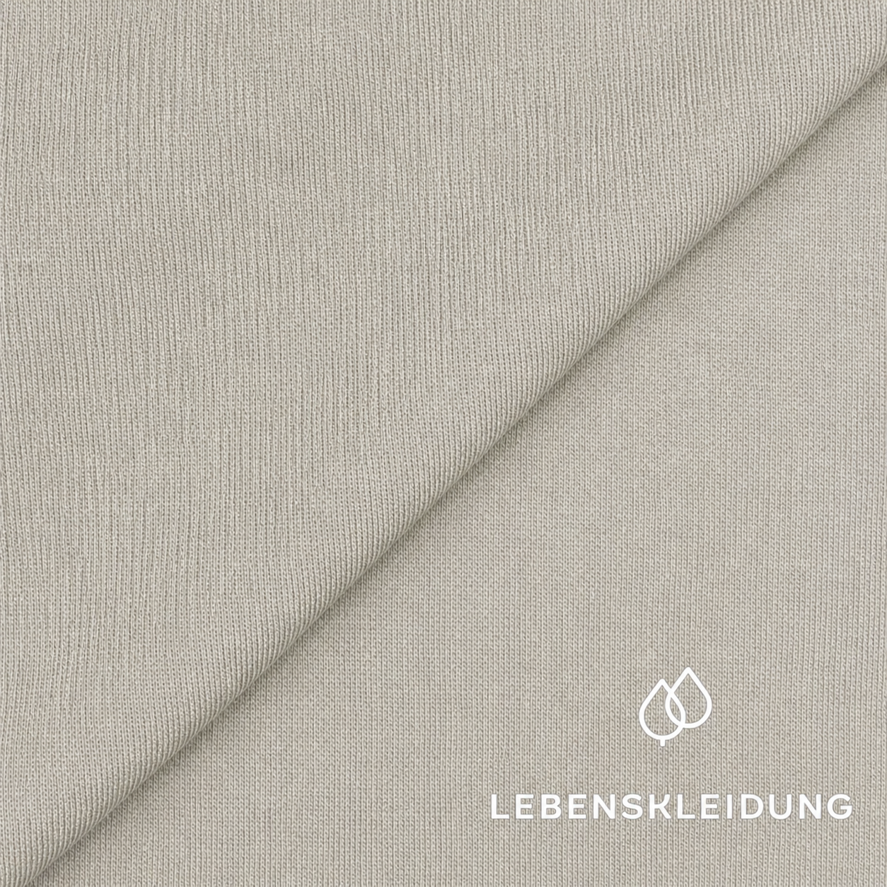 Re-Life Sweatstoff Baumwolle & recyceltes Polyester Taupe - komplette Originalrollen