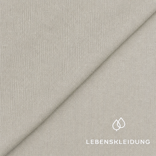 Re-Life Sweatstoff Baumwolle & recyceltes Polyester Taupe - komplette Originalrollen