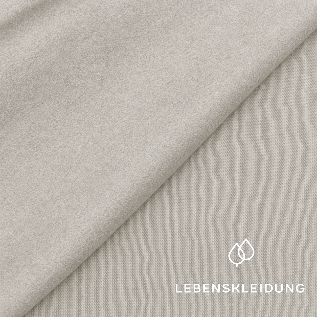 Re-Life Sweatstoff Baumwolle & recyceltes Polyester Taupe - komplette Originalrollen