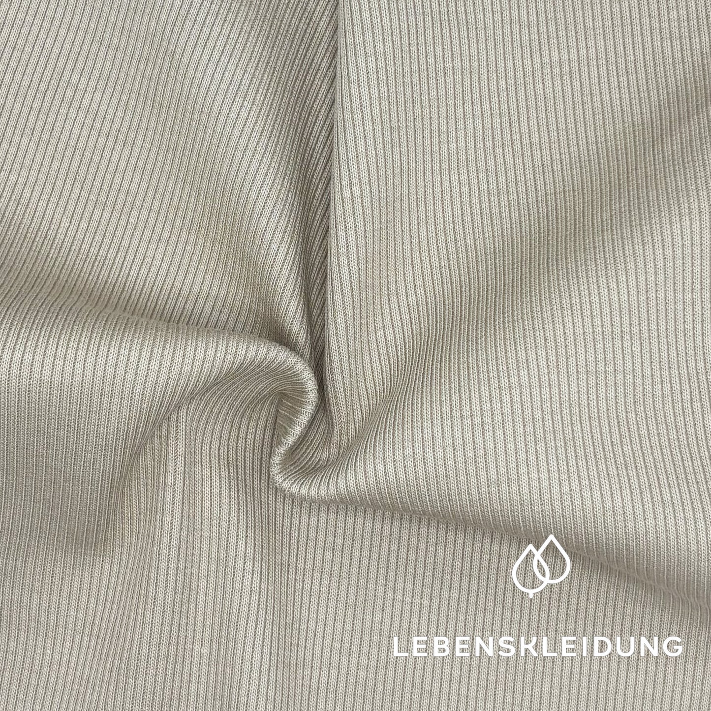 Re-Life Sweatstoff Baumwolle & recyceltes Polyester Taupe