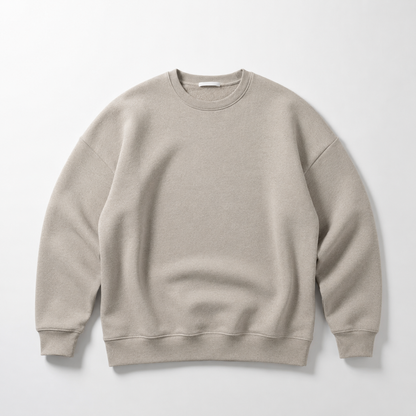 Re-Life Sweatstoff Baumwolle & recyceltes Polyester Taupe - komplette Originalrollen