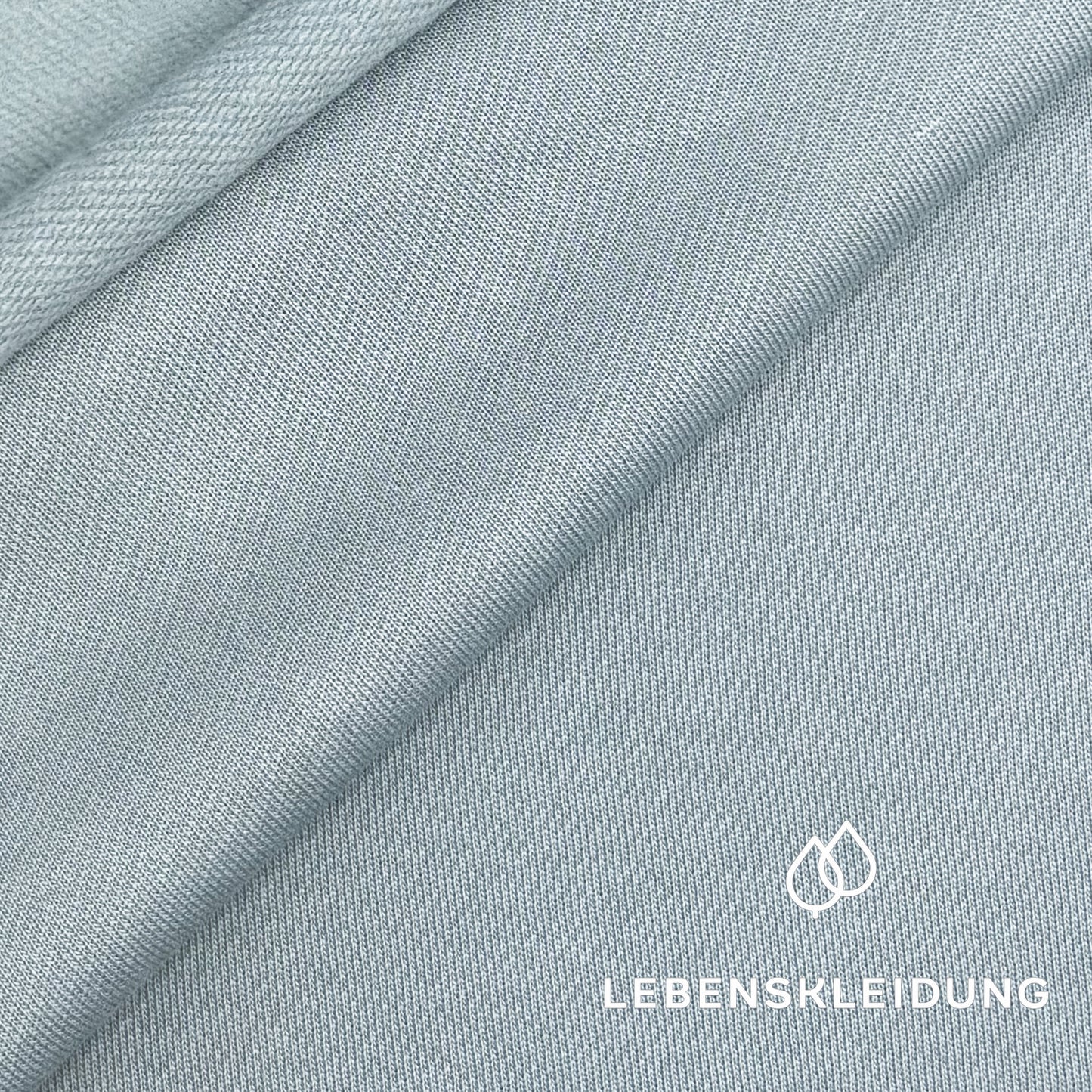 Re-Life Sweatstoff Baumwolle & recyceltes Polyester Cloud Blue