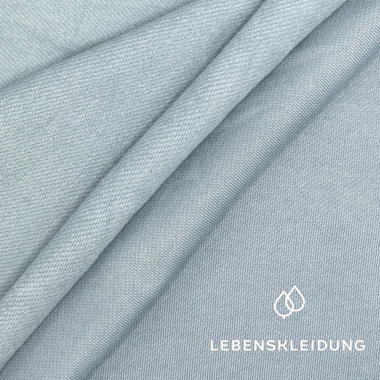 Re-Life Sweatstoff Baumwolle & recyceltes Polyester Cloud Blue