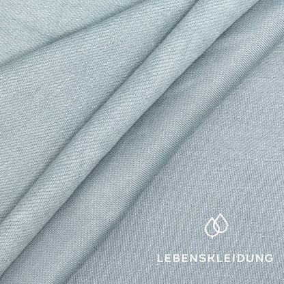 Re-Life Sweatstoff Baumwolle & recyceltes Polyester Cloud Blue