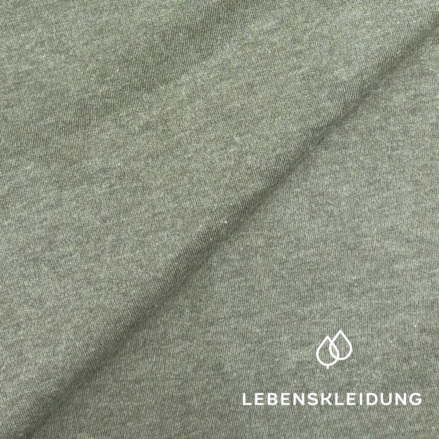 Re-Life Interlock Stoff Khaki Melange