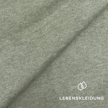 Re-Life Interlock Stoff Khaki Melange