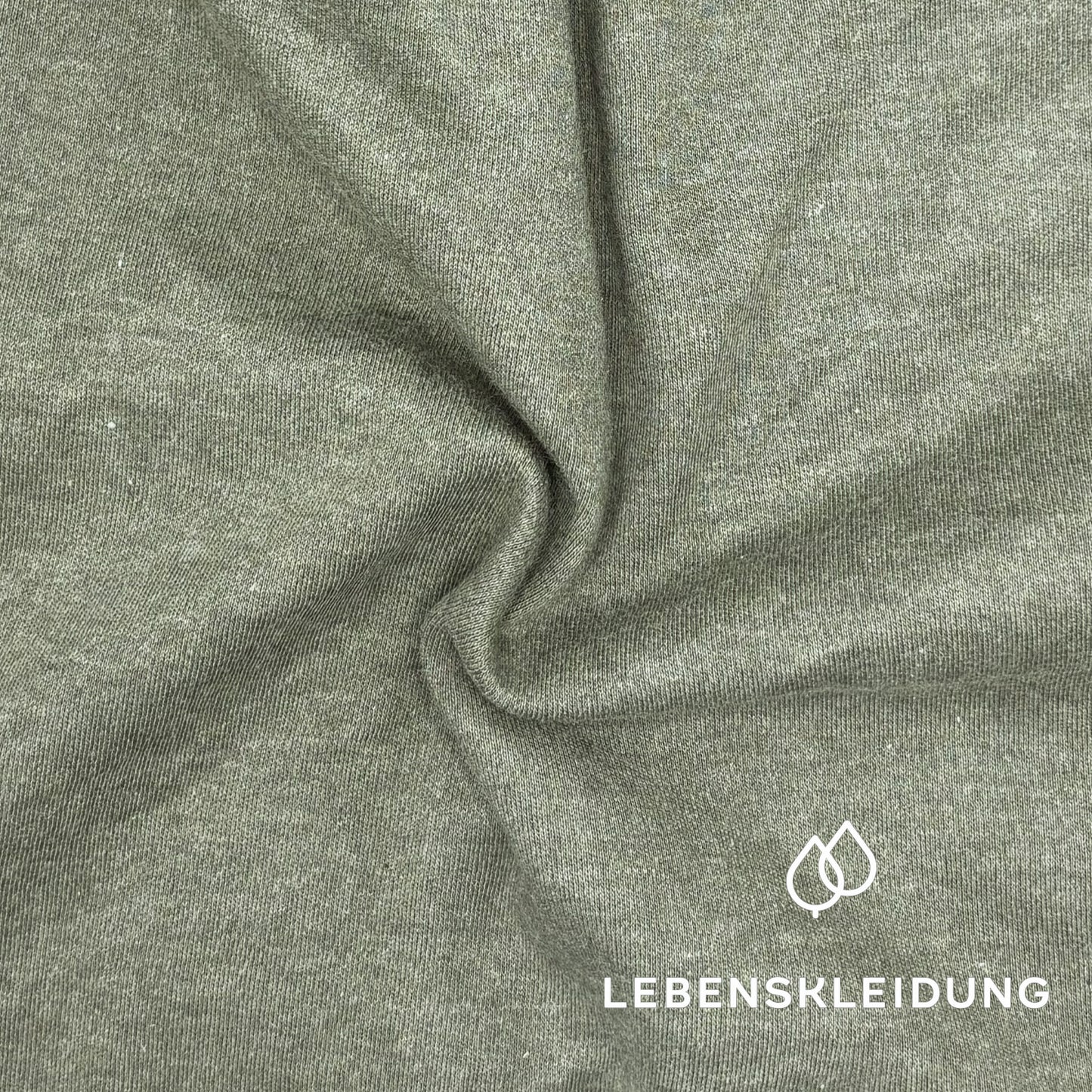 Re-Life Interlock Stoff Khaki Melange