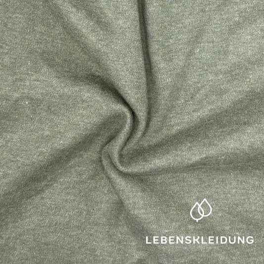 Re-Life Interlock Stoff Khaki Melange