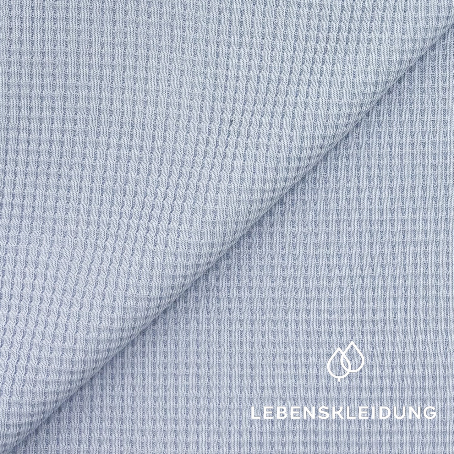Re-Life Waffelstrick Stoff Sky Blue