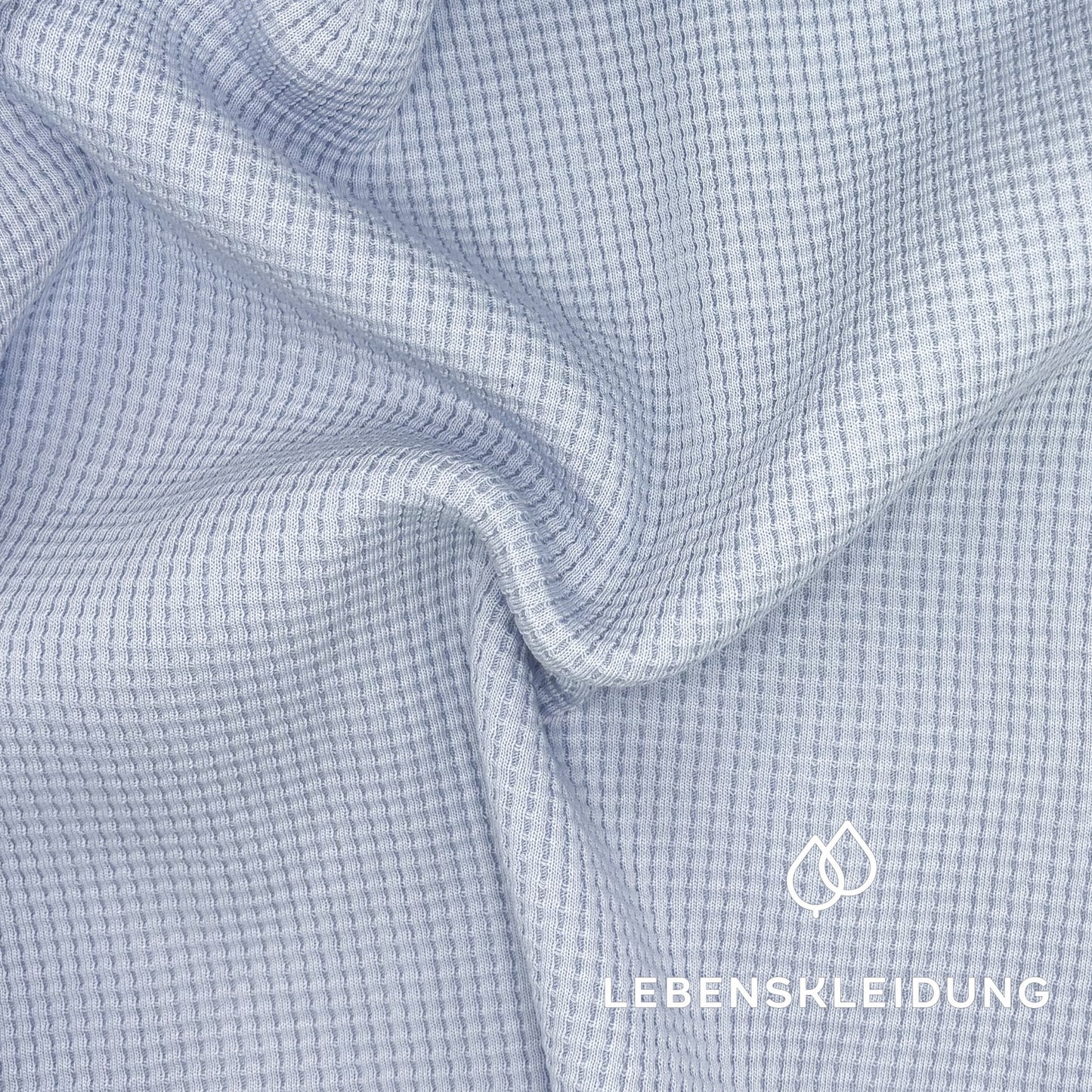 Re-Life Waffelstrick Stoff Sky Blue