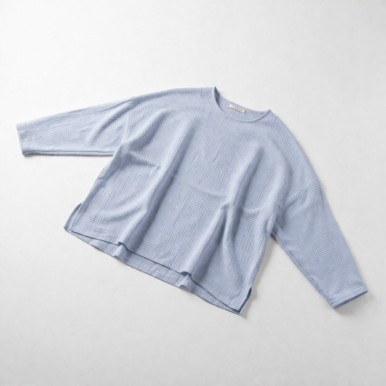 Re-Life Waffelstrick Stoff Sky Blue