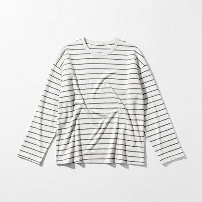 Re-Life Tricot éponge rayé White Brown
