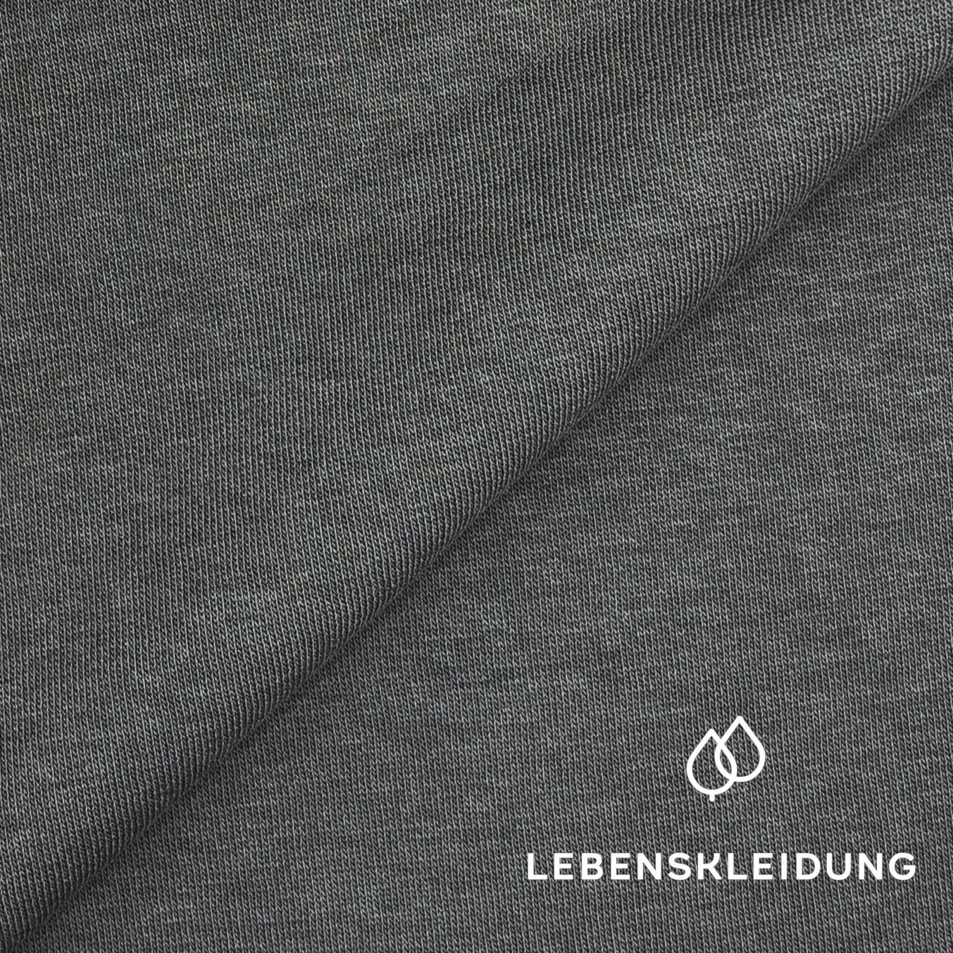 Re-Life Sweatstoff Baumwolle & recyceltes Polyester Anthrazit