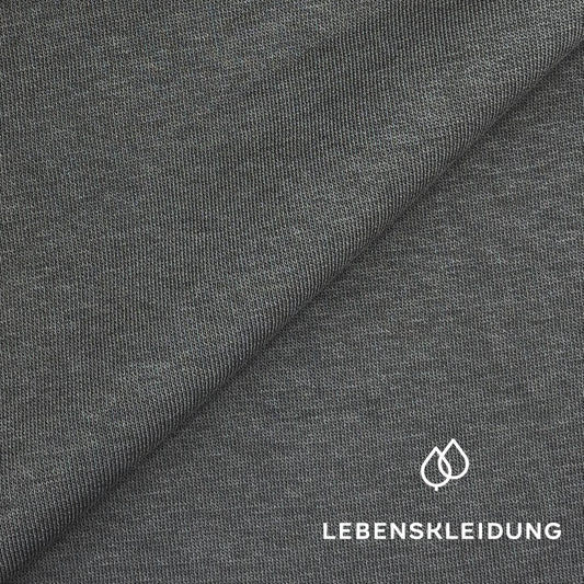 Re-Life Sweatstoff Baumwolle & recyceltes Polyester Anthrazit