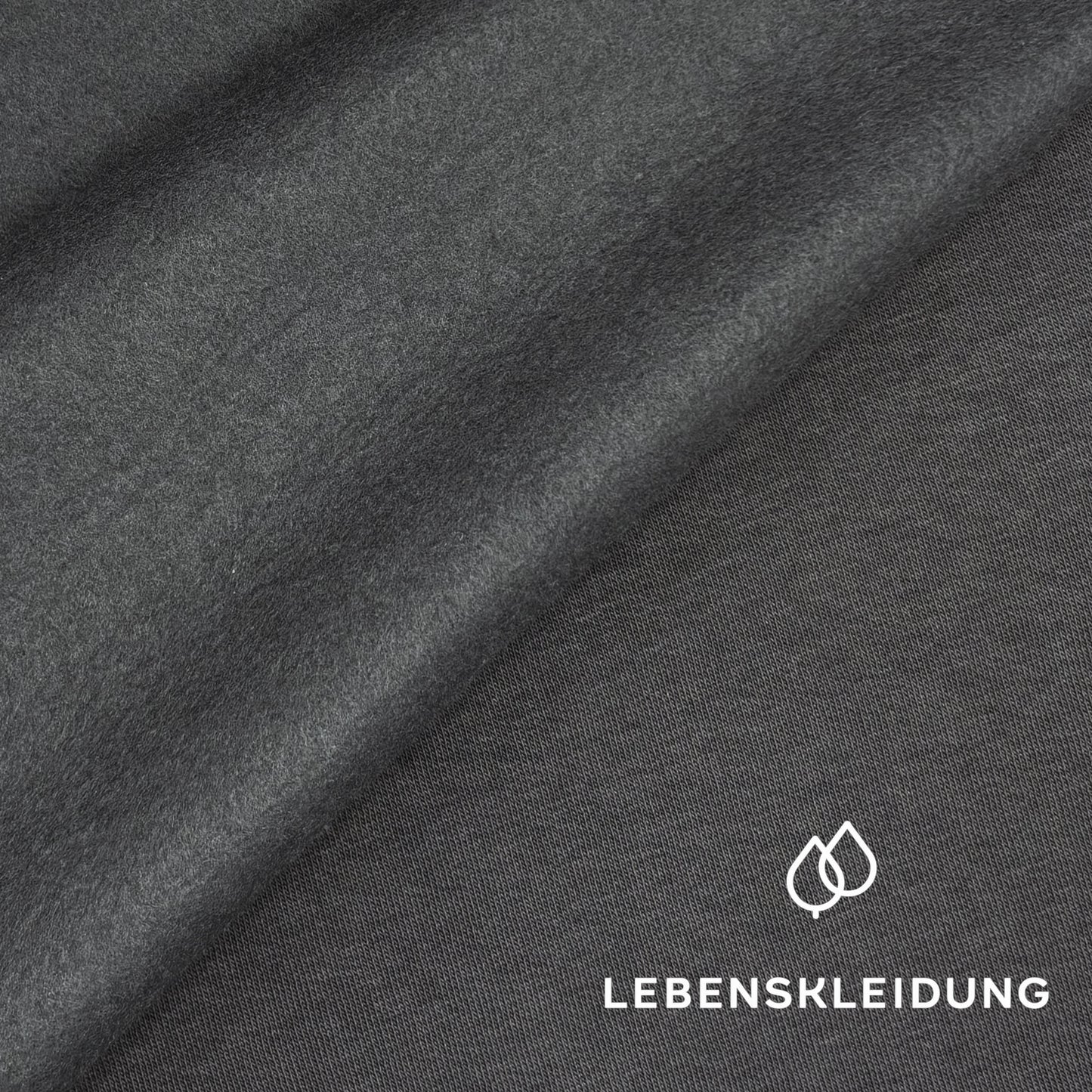 Re-Life Sweatstoff Baumwolle & recyceltes Polyester Anthrazit