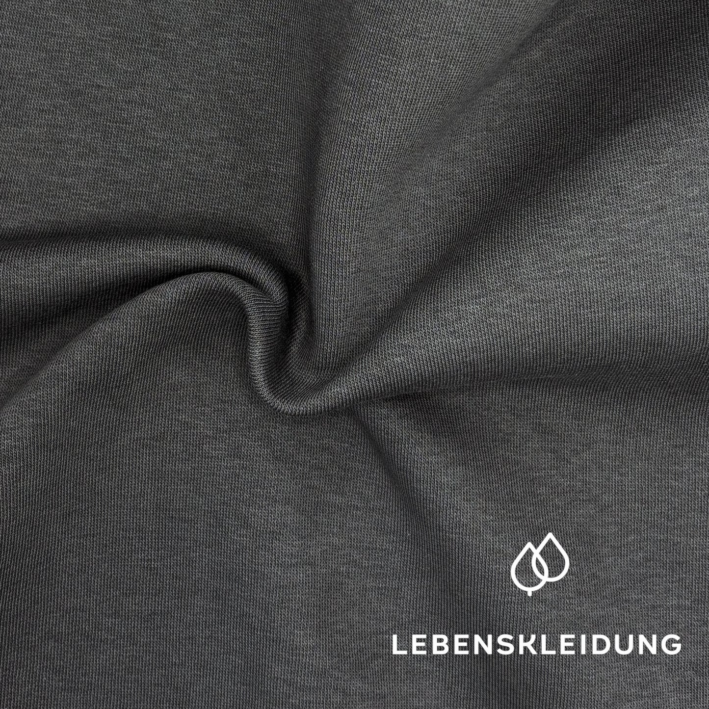 Re-Life Sweatstoff Baumwolle & recyceltes Polyester Anthrazit
