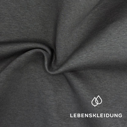 Re-Life Sweatstoff Baumwolle & recyceltes Polyester Anthrazit