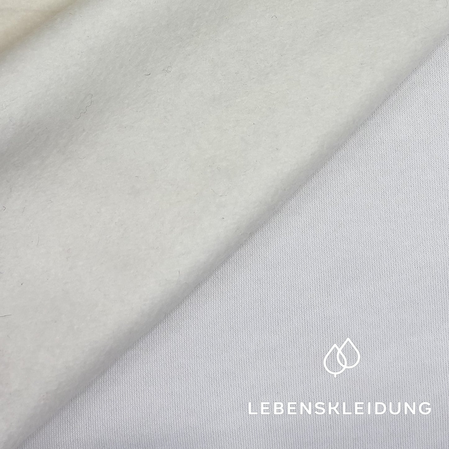 Re-Life Sweatstoff Baumwolle & recyceltes Polyester Off White - komplette Originalrollen