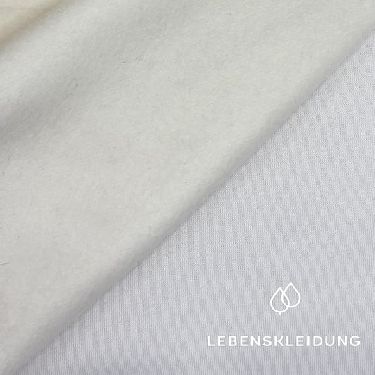 Re-Life Sweatstoff Baumwolle & recyceltes Polyester Off White - komplette Originalrollen