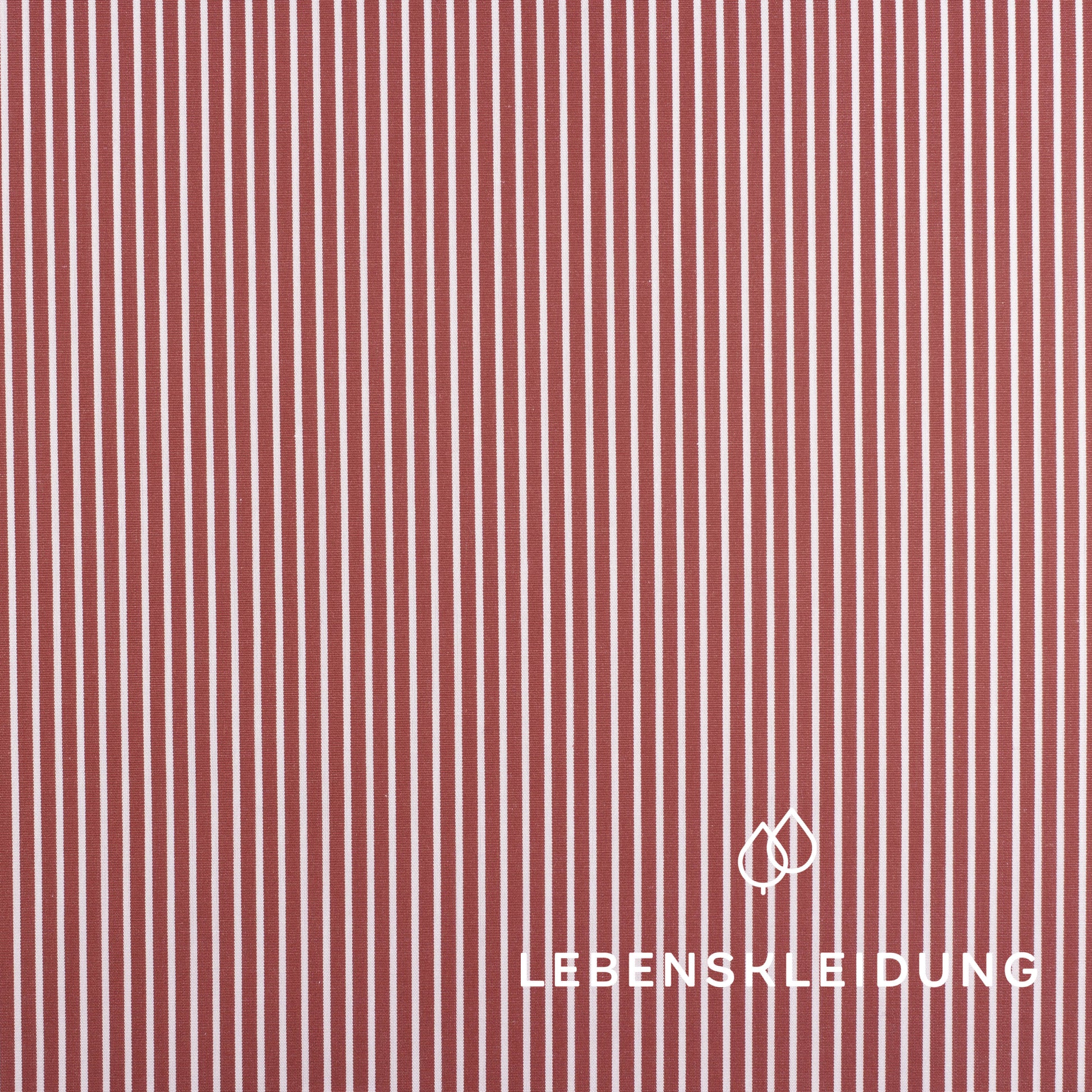 Re-Life Cotton Poplin - Red and White Striped sample – Close-up