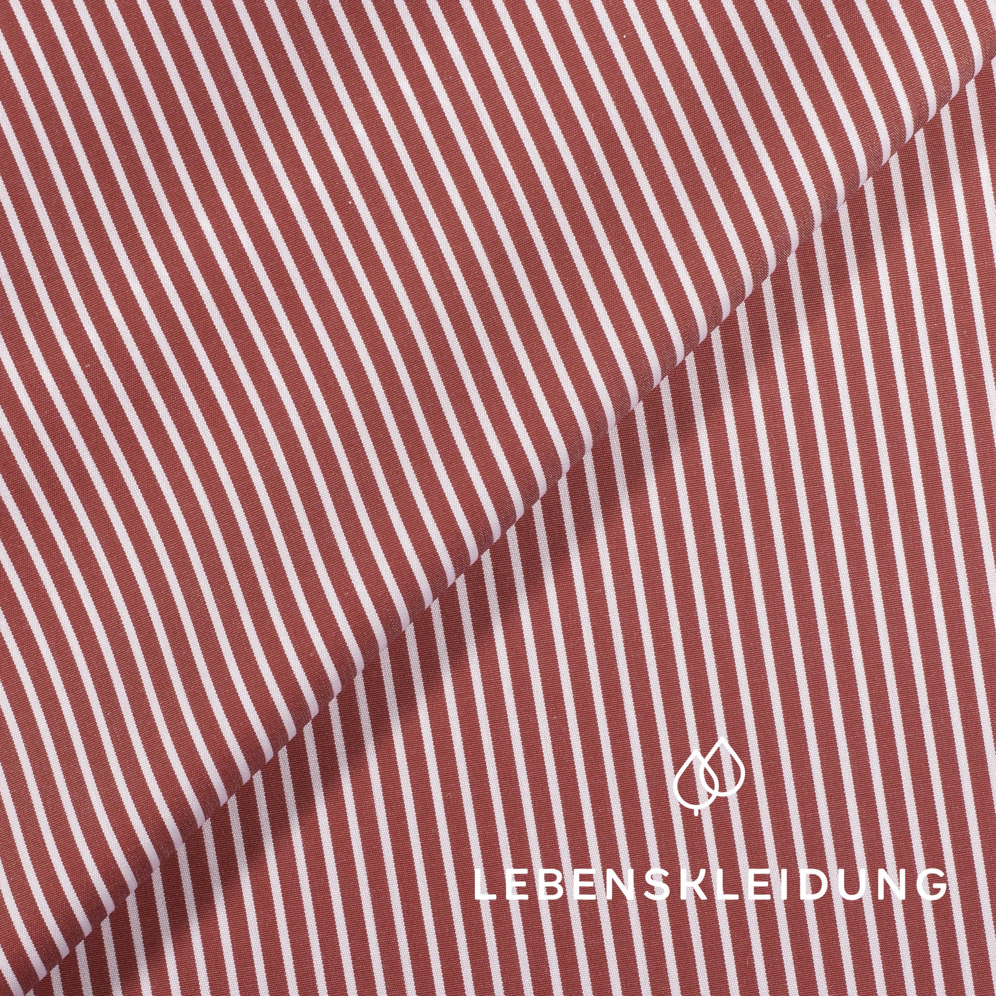 Re-Life Cotton Poplin - Red and White Striped sample – Detail view