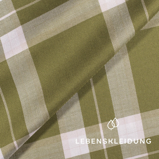 Re-Life EcoVero Viscose - Grün Rosa Kariert