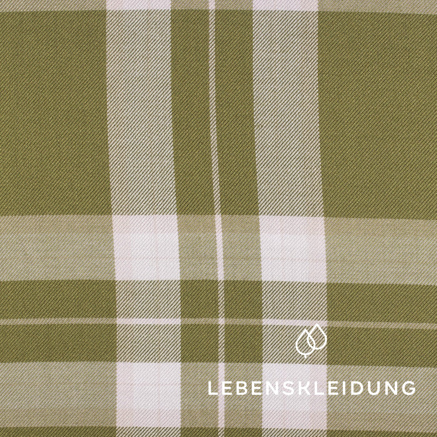 Re-Life EcoVero Viscose - Green Pink Checkered – Detail view