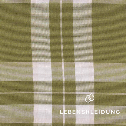 Re-Life EcoVero Viscose - Green Pink Checkered – Detail view