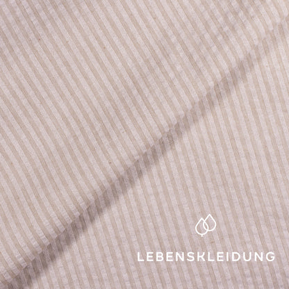 Re-Life Baumwoll Seersucker - Pastel Creme Muster