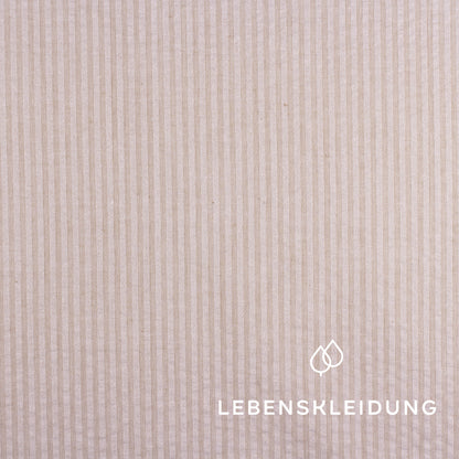 Re-Life Baumwoll Seersucker - Pastel Creme Muster – Detailansicht