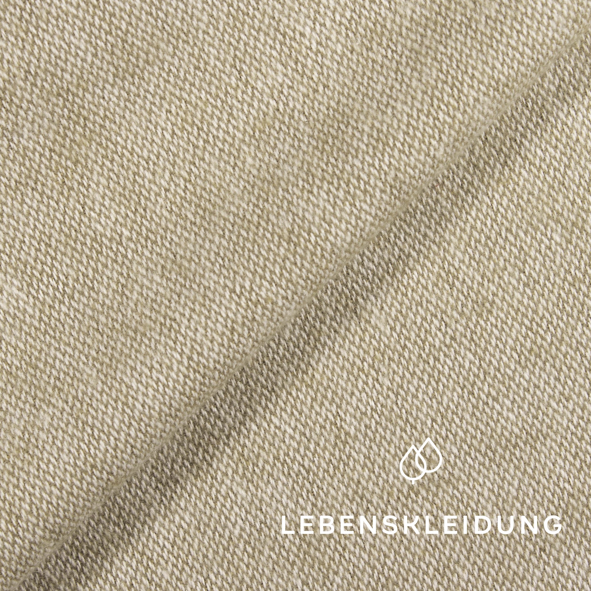 Re-Life Baumwoll Flanell - Linde - Weiß – Detailansicht