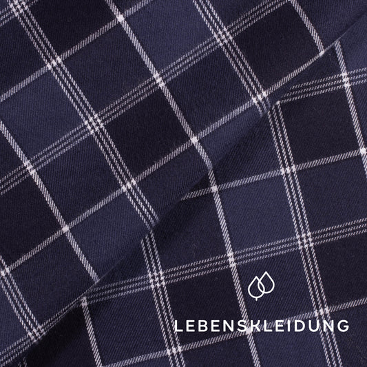Re-Life Cotton Flannel - Blue Checkered