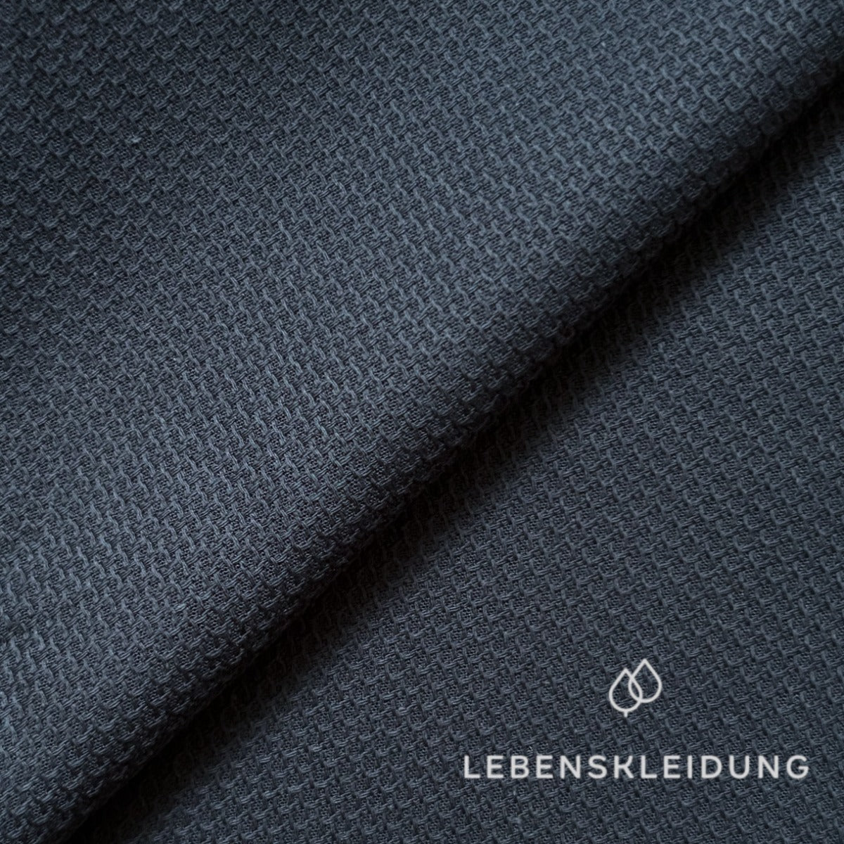 Re-Life Strukturierter Webstoff - Blue – Detailansicht