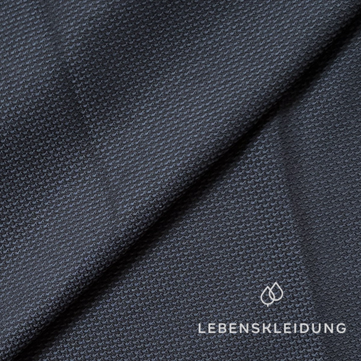 Re-Life Strukturierter Webstoff - Navy – Nahaufnahme