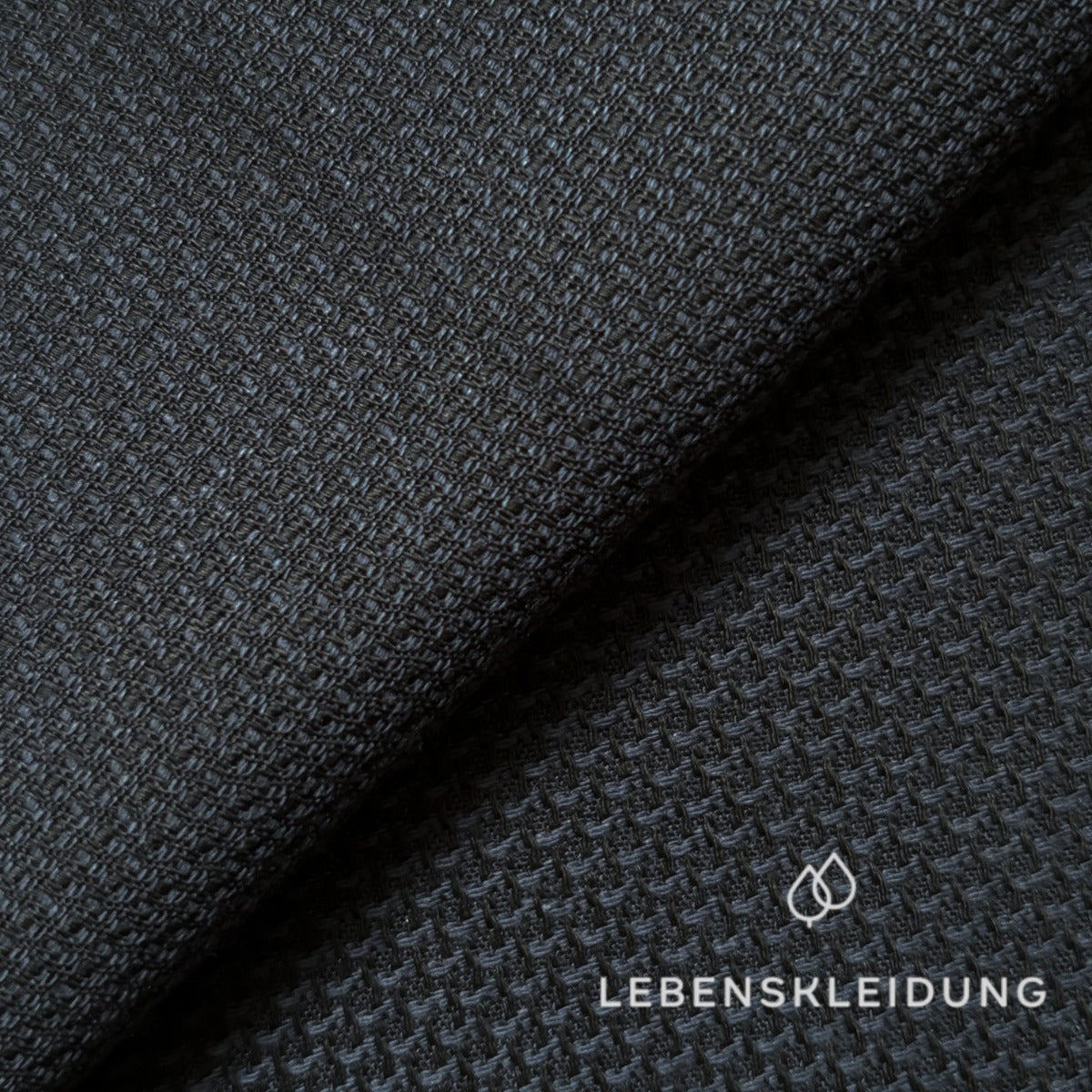 Re-Life Strukturierter Webstoff - Navy – Detailansicht