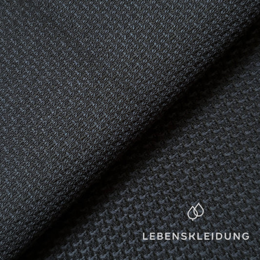 Re-Life Structured Woven Fabric - Navy sample – Detail view