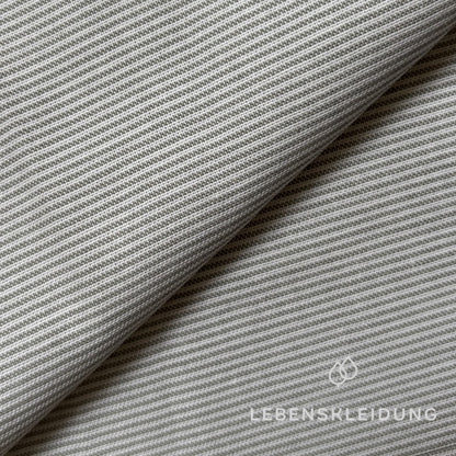 Re-Life Oxford Shirt Fabric - Light Grey - White sample